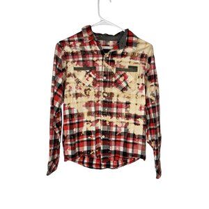 Sean John Womens Rolling Stones Flannel Buttonup NEW Plaid Band Merch Large